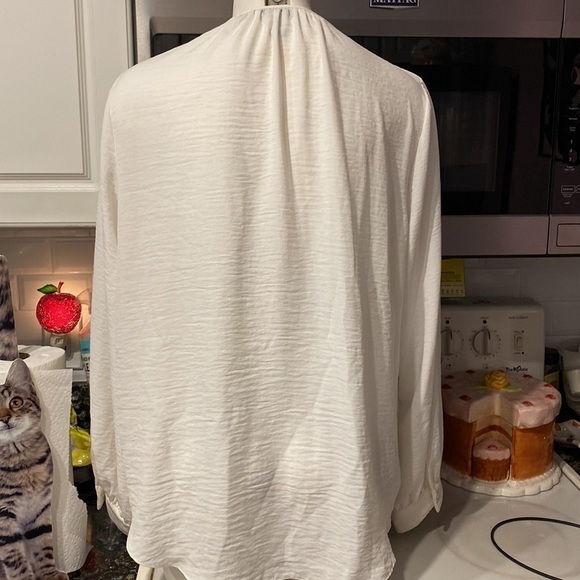 R womens Nine West button front long sleeve regular size blouse XL - Picture 2 of 4